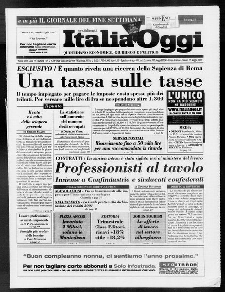 Italia oggi : quotidiano di economia finanza e politica